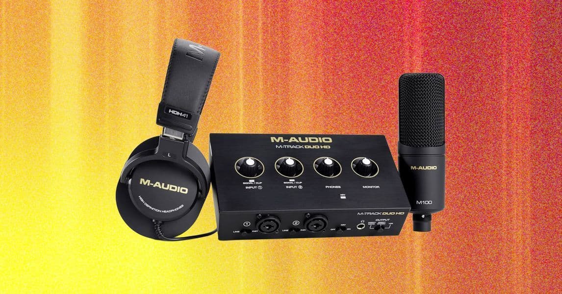 M-Audio M Track Duo HD Producer Pack: бюджетный старт для подкастеров