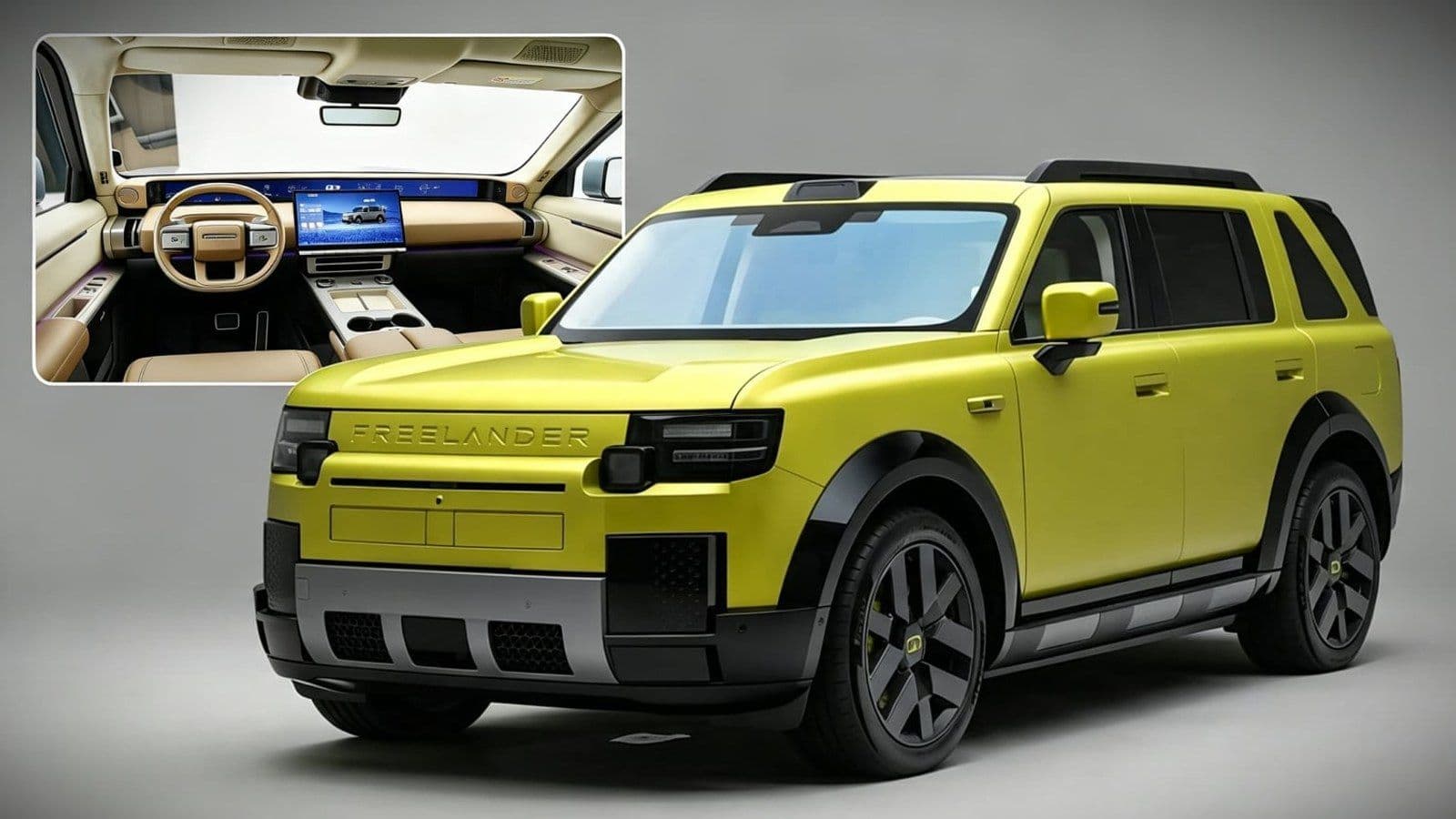 Freelander 8: салон с 46-дюймовым экраном, Snapdragon 8397 и кодовым бардачком
